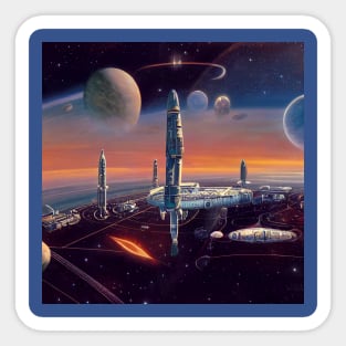 Interplanetary Spaceport Sticker